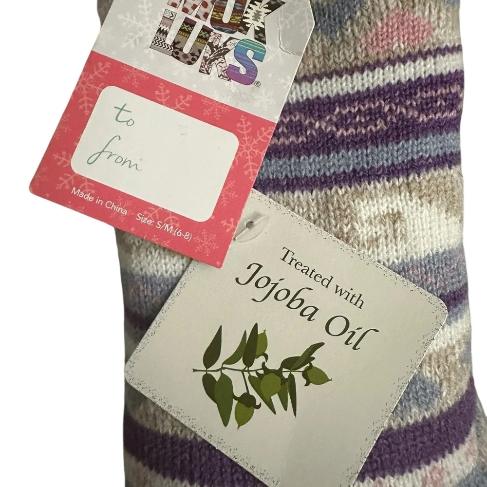 Muk Luks Cabin Socks Treated with Jojoba Oil NWT - S/M 6-8 Giftable